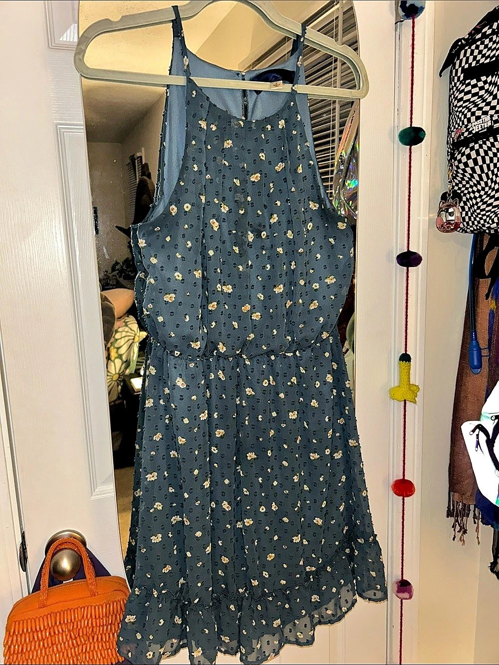 Francesca’s Floral Dress in Blue Like New